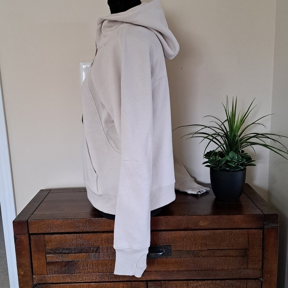 Lole Haf Zip Pullover Sweatshirt Women's XS Beige Cozy Neutral Hooded Top NWT - Picture 5 of 14